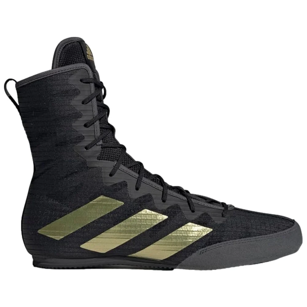 adidas Box Hog IV Boxing Boots Black/Gold - Image 3