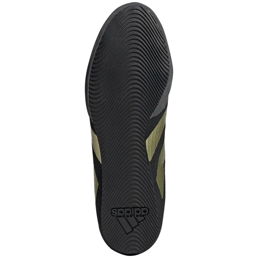 adidas Box Hog IV Boxing Boots Black/Gold - Image 4