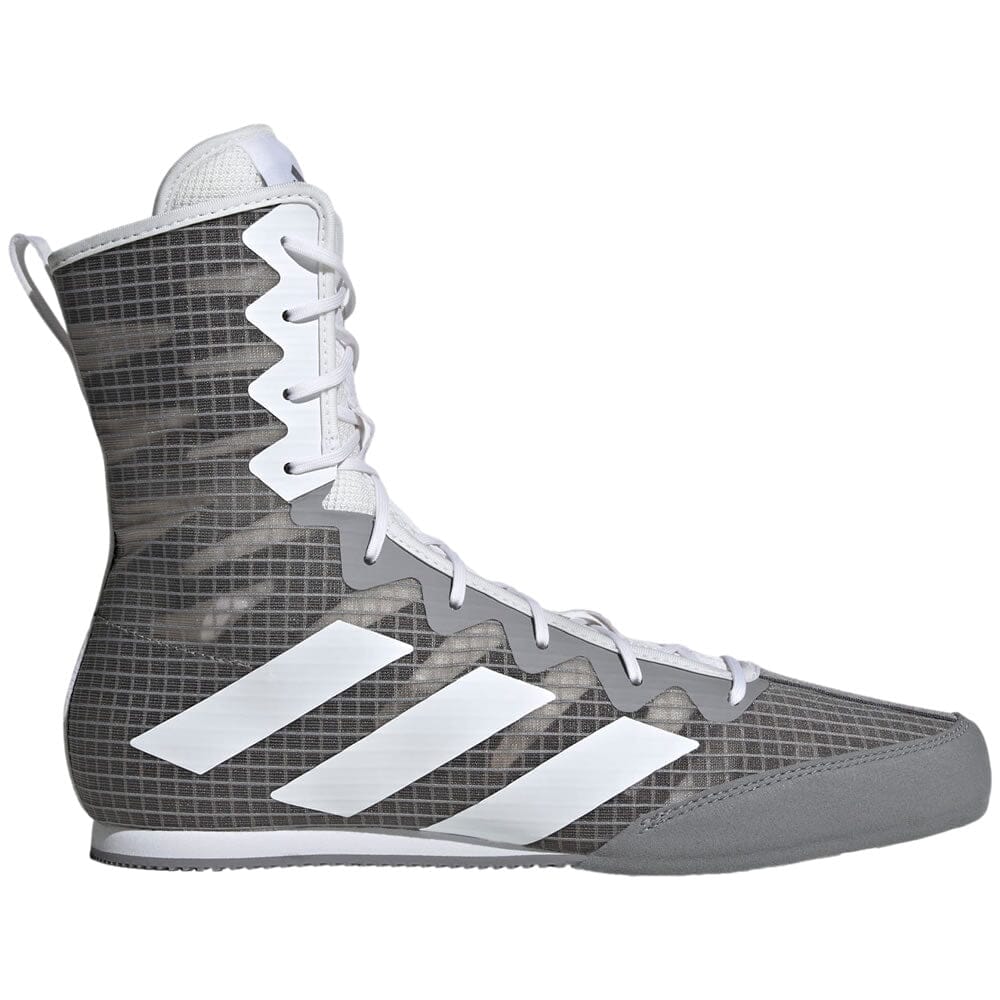 adidas Box Hog IV Boxing Boots Grey/White - Image 3