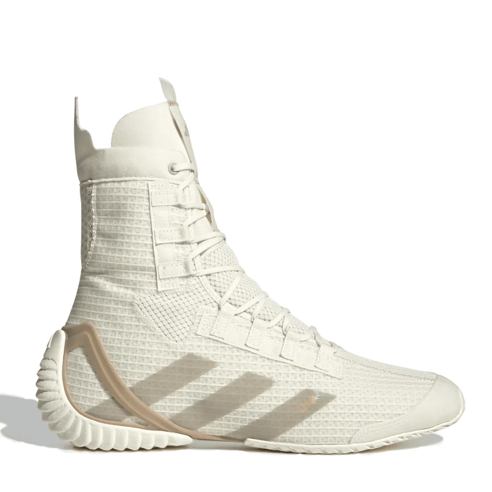 adidas Speedex Boxing Shoes White/Sandstone - Image 3