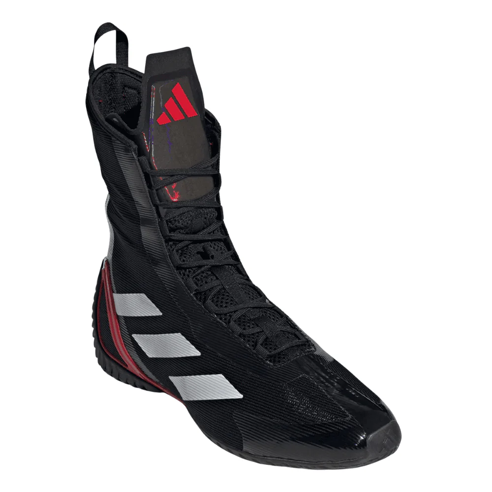 adidas Speedex Ultra Boxing Shoes Black/White/Red - Image 4