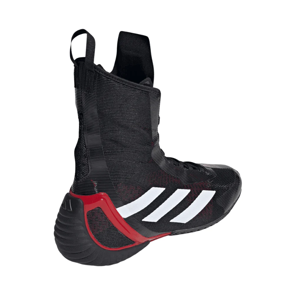 adidas Speedex Ultra Boxing Shoes Black/White/Red - Image 5