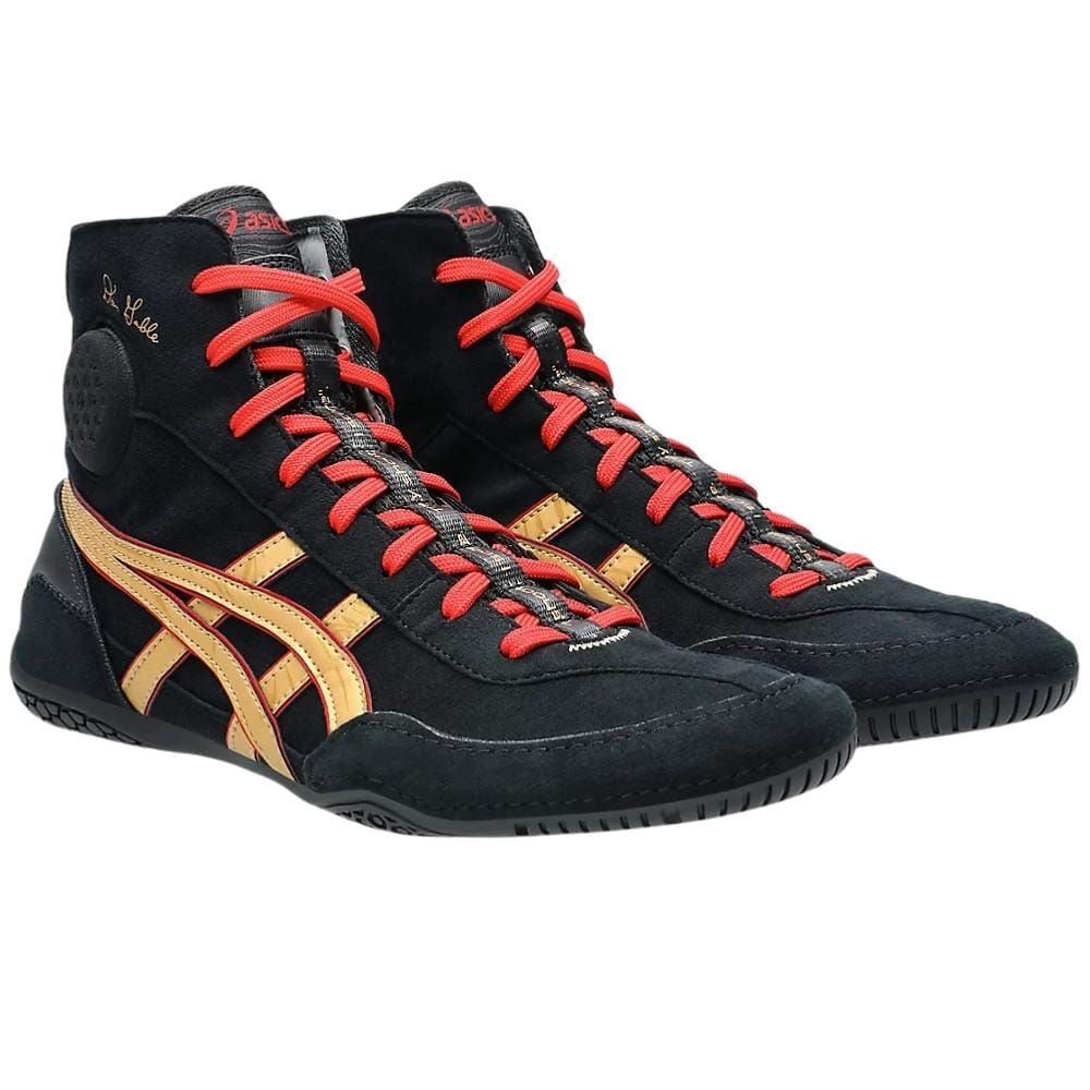 Asics Dan Gable Evo 3 Wrestling Shoes Black/Pure Gold - Image 6