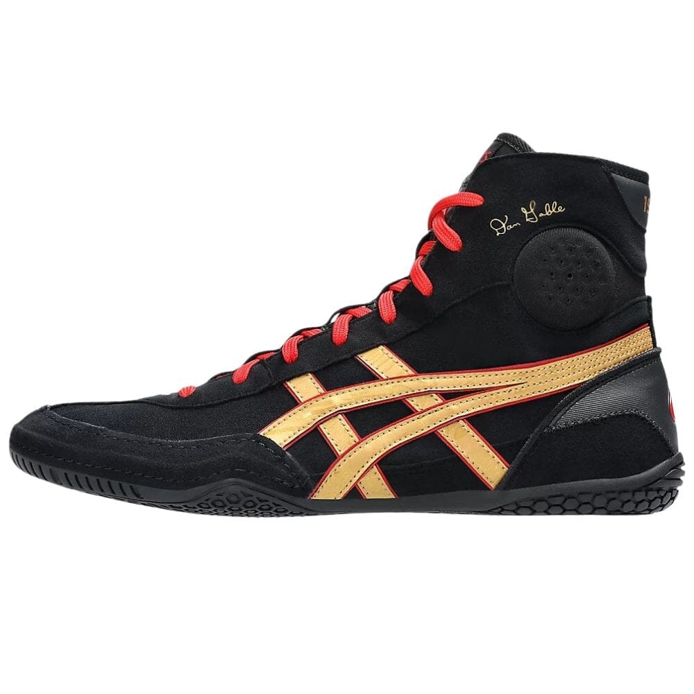 Asics Dan Gable Evo 3 Wrestling Shoes Black/Pure Gold - Image 8