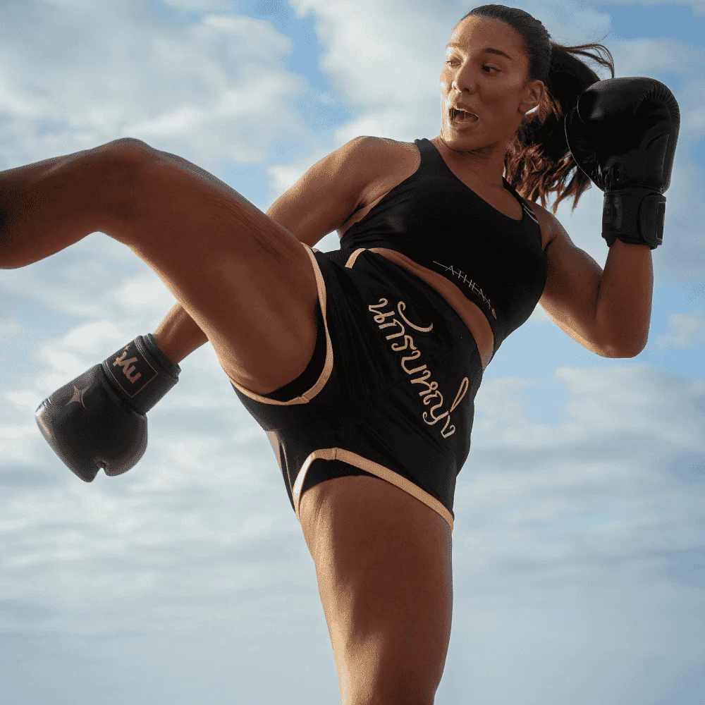Athena Artemisia Gold Muay Thai Shorts - Image 3
