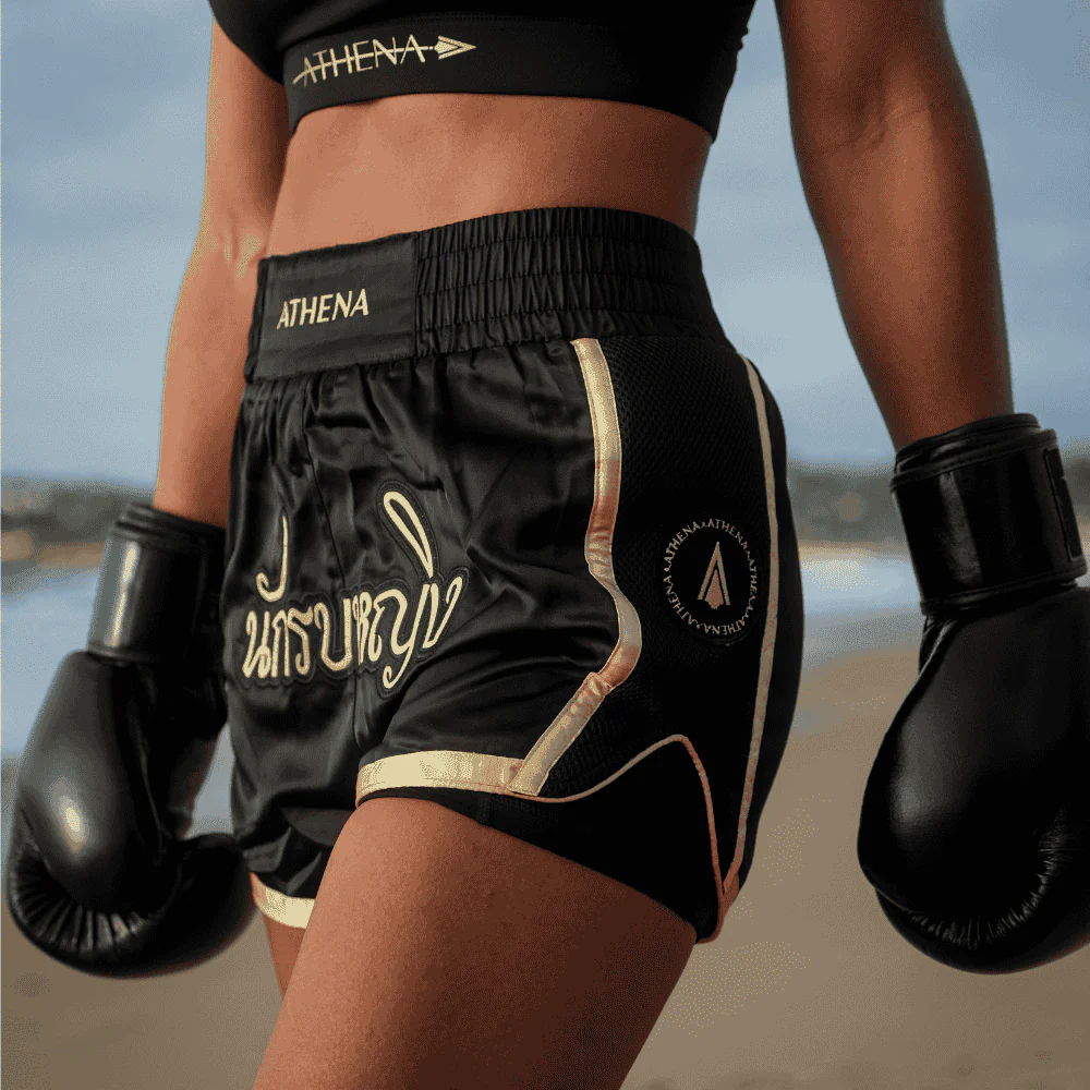 Athena Artemisia Gold Muay Thai Shorts - Image 4