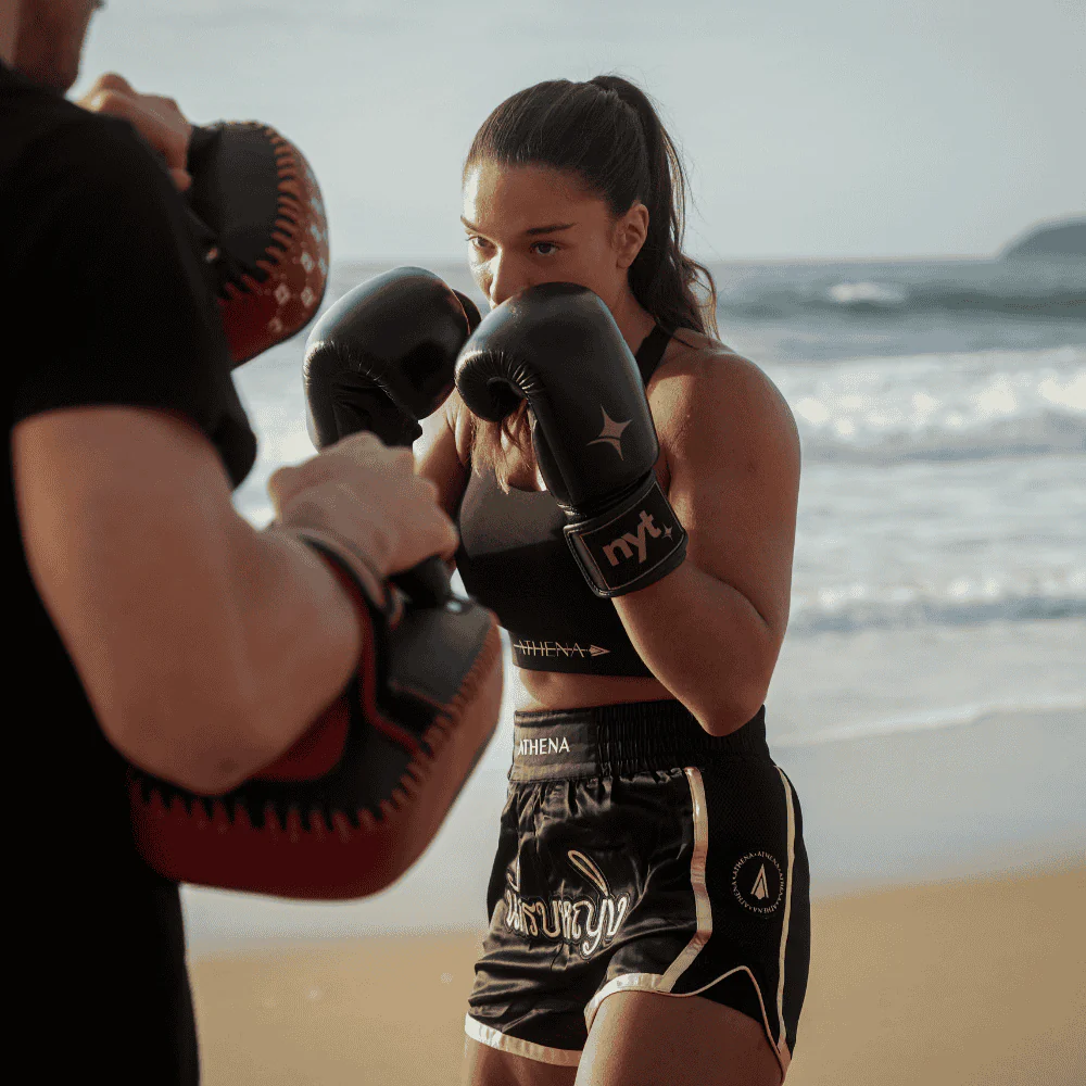 Athena Artemisia Gold Muay Thai Shorts - Image 5