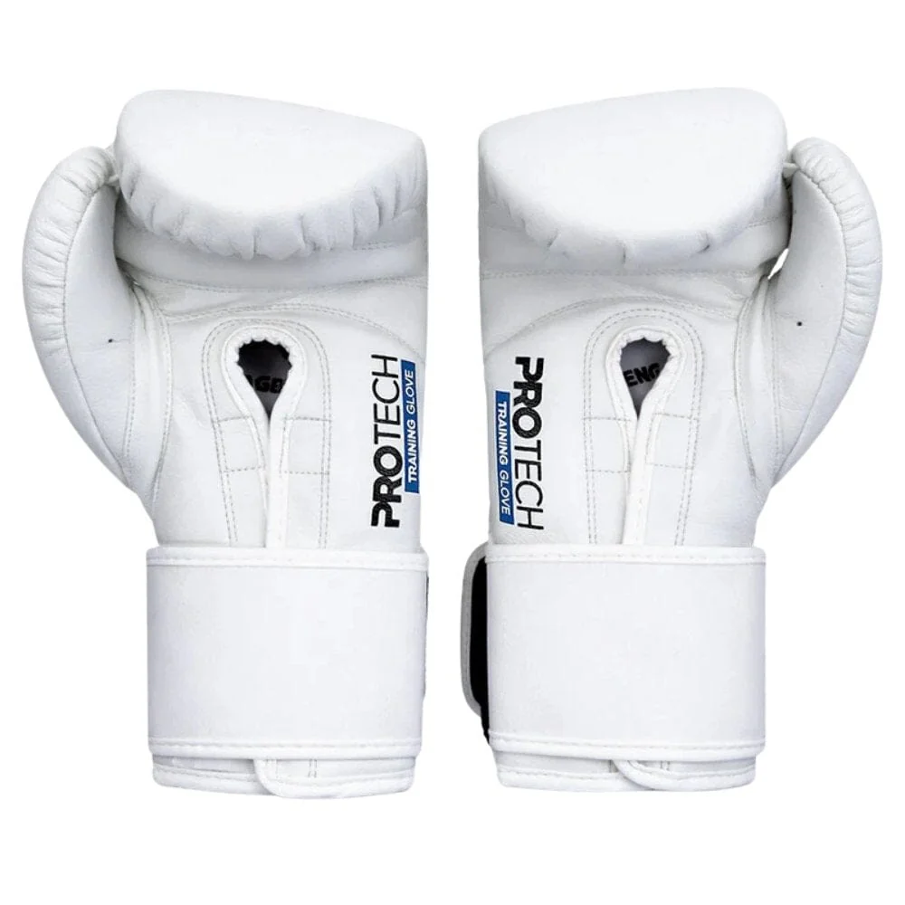 Engage Pro-Tech Hook & Loop Boxing Gloves White - Image 3