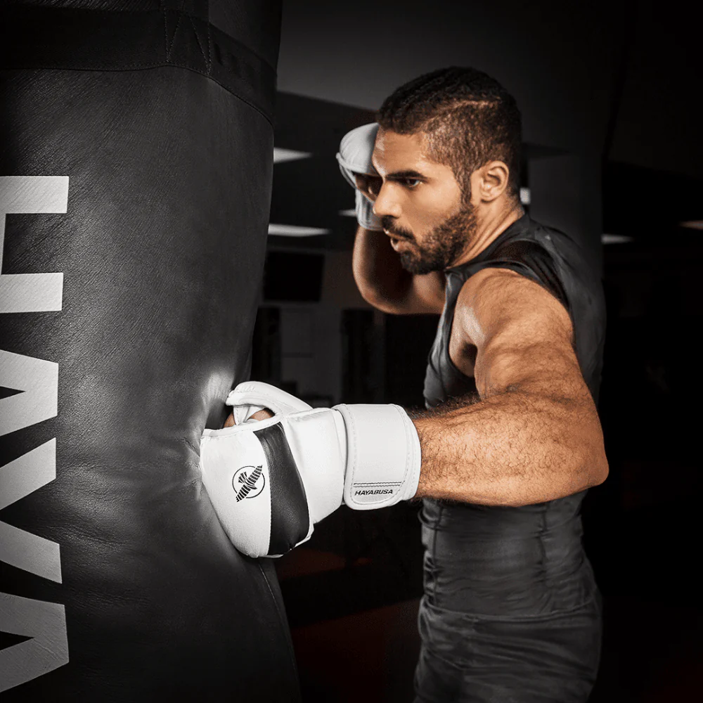 Hayabusa T3 7oz Hybrid MMA Gloves White/Black - Image 4