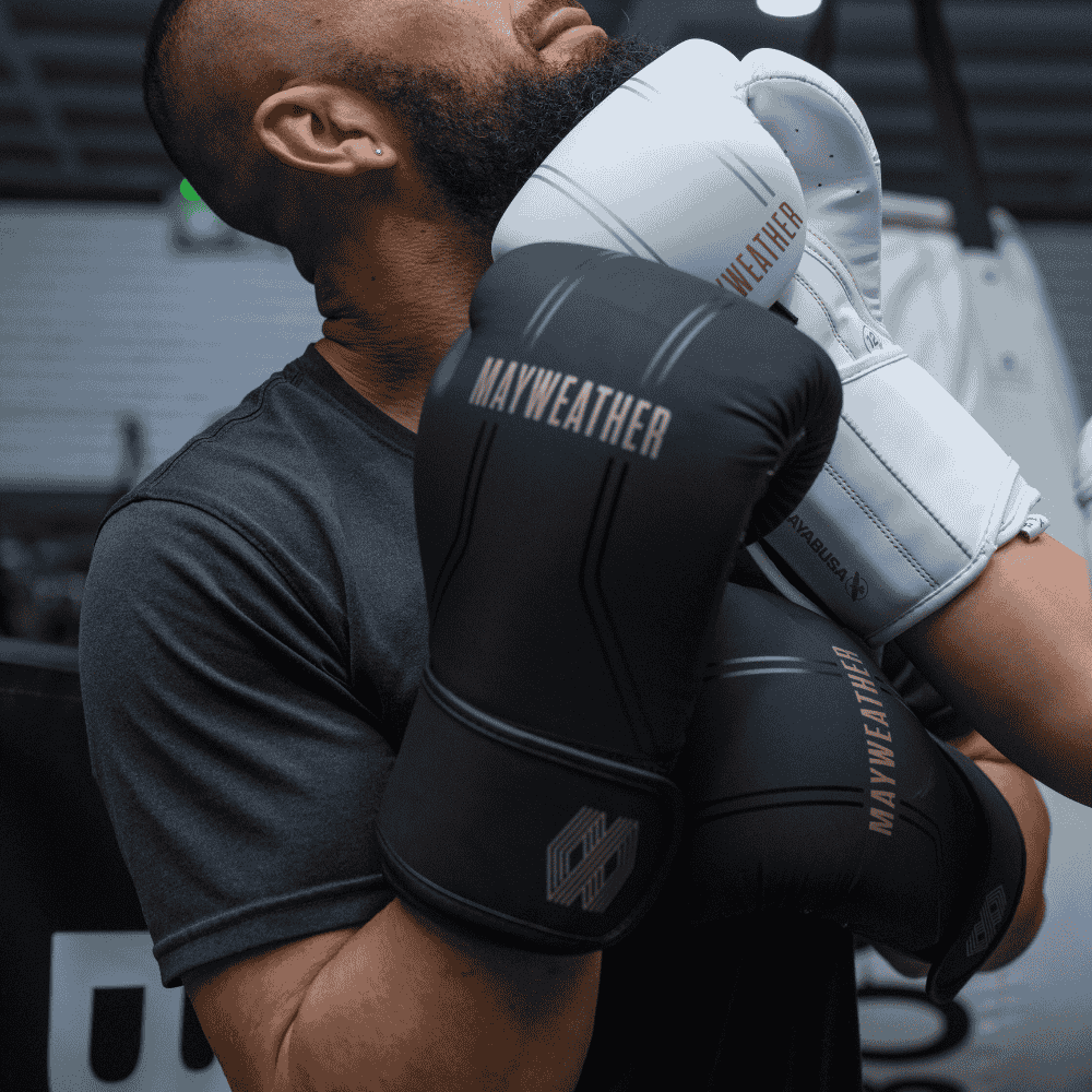 Hayabusa x Mayweather Contender Boxing Gloves White/Gold - Image 3