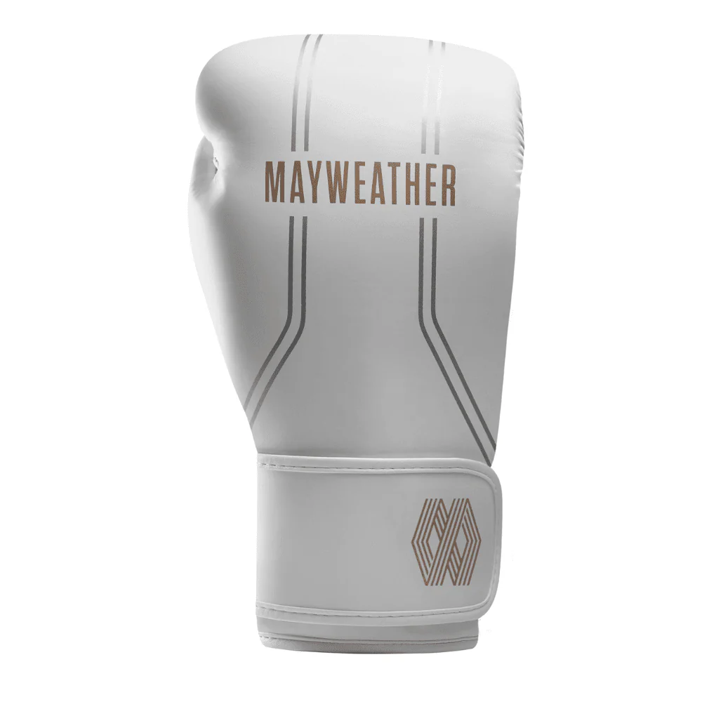 Hayabusa x Mayweather Contender Boxing Gloves White/Gold - Image 4