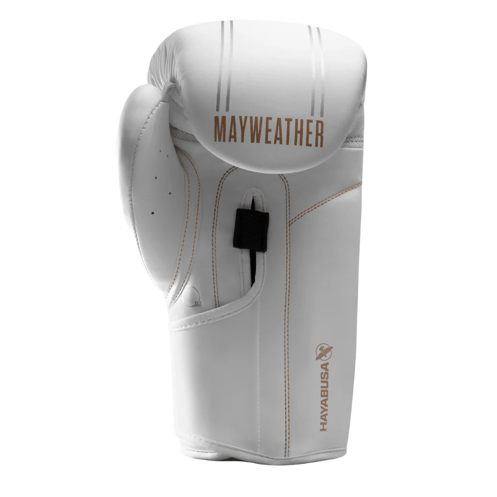 Hayabusa x Mayweather Contender Boxing Gloves White/Gold - Image 5