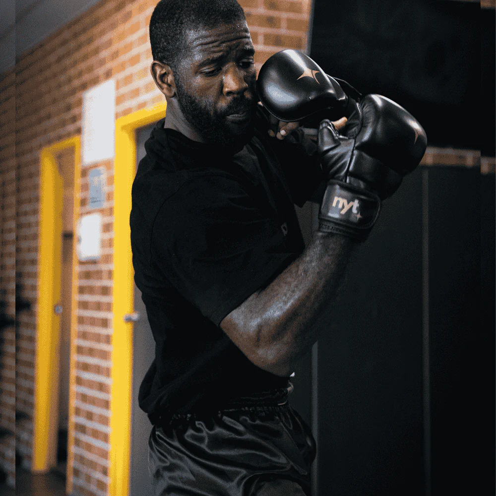 NYT Staple Series 7oz MMA Sparring Gloves Black/Sand - Image 3