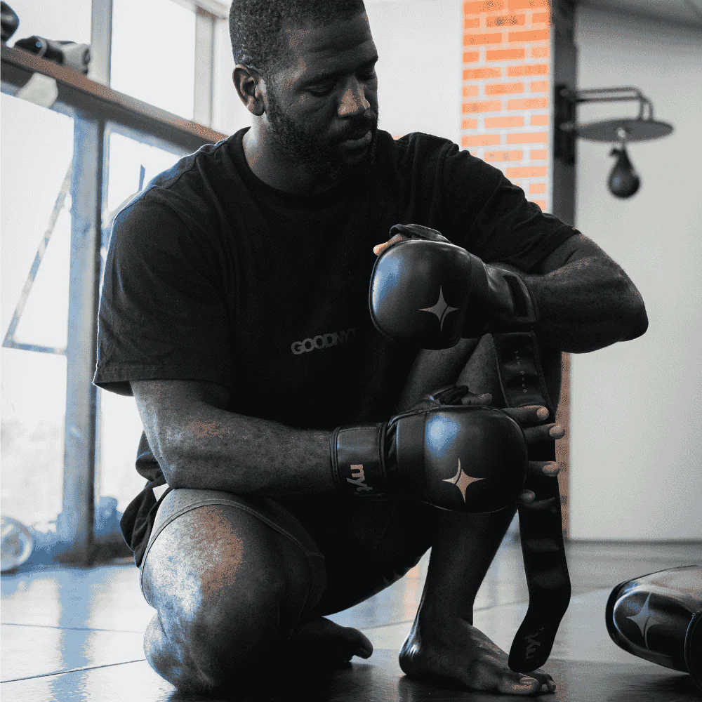 NYT Staple Series 7oz MMA Sparring Gloves Black/Sand - Image 5