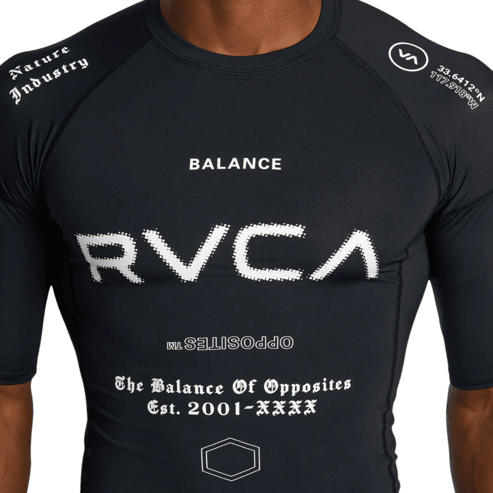 RVCA Sport Short Sleeve Rashguard Black All Brand 2 - Image 3