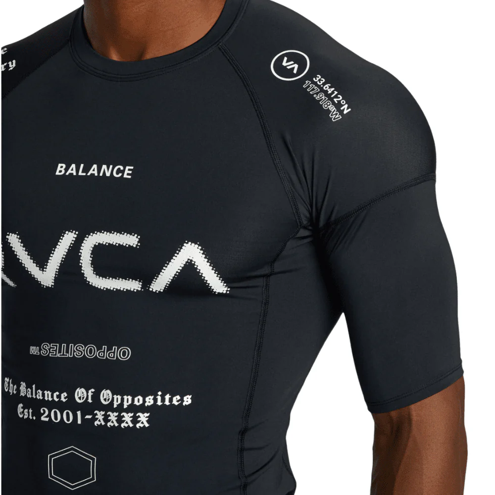 RVCA Sport Short Sleeve Rashguard Black All Brand 2 - Image 4