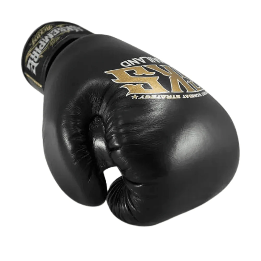 SKS Black Muay Thai Boxing Gloves - Image 4
