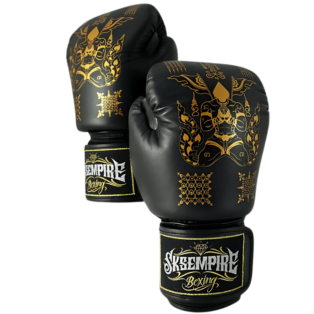 SKS Black Sakyant Muay Thai Gloves - Image 3