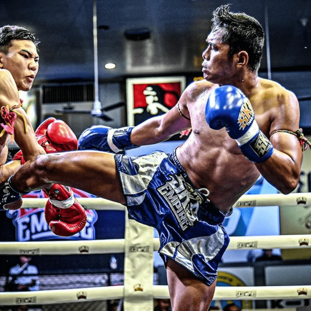 SKS White Muay Thai Boxing Gloves - Image 5