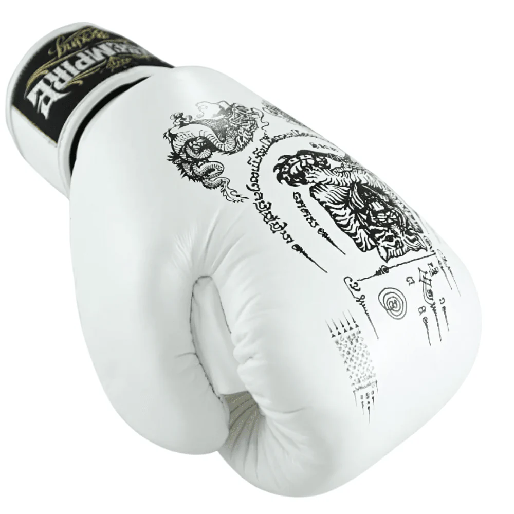 SKS White Sakyant Muay Thai Gloves - Image 6