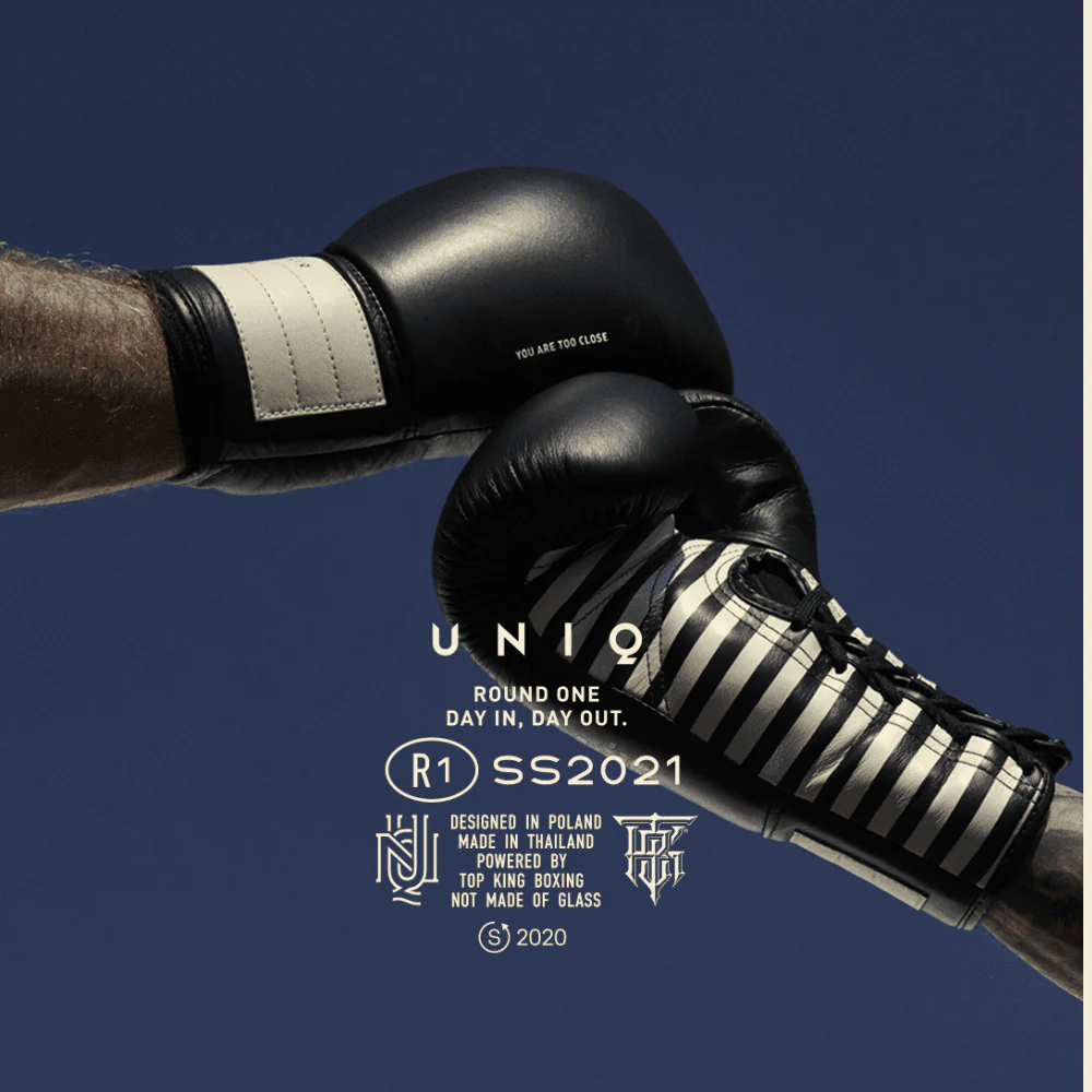 UNIQ Lace Up Boxing Gloves Technical Black - Image 5